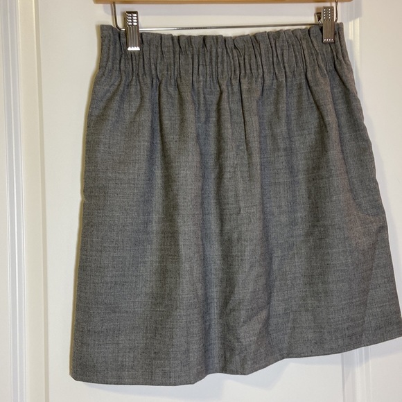 J Crew Gray A-line elastic waist skirt with pockets - Picture 6 of 7